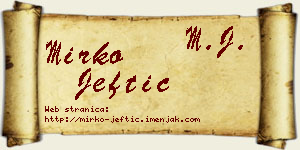 Mirko Jeftić vizit kartica